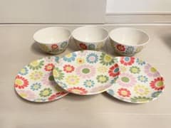 Cath Kidston キャスキッドソン　メラミンプレート＆ボウルセットのサムネイル