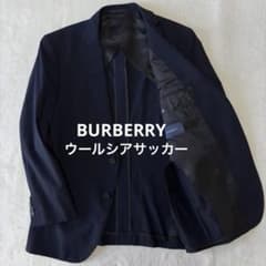 美品✨バーバリーロンドン　シアサッカーサマージャケット　ブルーストライプ　XL 美品 バーバリーロンドン ウール シアサッカー ジャケットM 日本製 紺