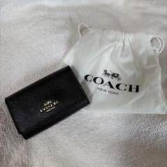 COACH ブラック レザー キーケースのサムネイル