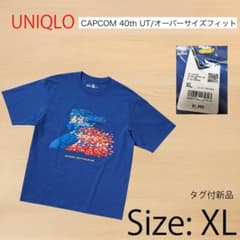 【タグ付新品】XL ユニクロ CAPCOM UT Tシャツ ブルー ロックマンのサムネイル