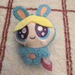 파워 퍼프 걸스 오메메 반짝이 봉제인형 키홀더 버블스