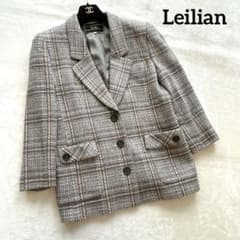 美品✨Leilian レリアン✨イタリア製生地 ツイードチェックジャケット