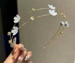 桜の花ブルーヘアーカチューシャのサムネイル