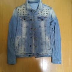 ZARA スタッズデニムジャケット S ブルー - メルカリ