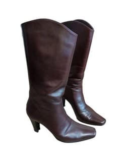 銀座かねまつ ロングブーツ 23.5cm ダークブラウン - メルカリ