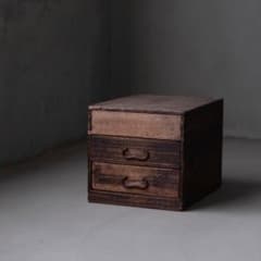 桐材＋檜材 蓋付き２杯小引き出し　抽斗 箪笥 書類棚 木箱 古家具 古道具 骨董 m16738445580_1.jpg?1765064356