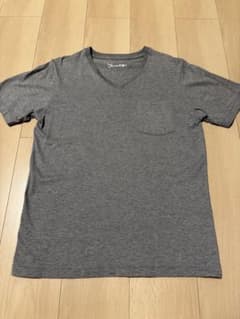 GLOBAL WORK スーピマコットン VネックTシャツ グレー Mのサムネイル