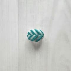 帯留め（シルバー）　こぎん刺しのサムネイル