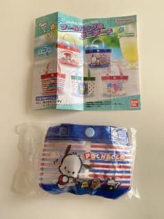 プールバッグ風ミニポーチ　ポチャッコ　サンリオ　ガチャガチャ　カプセルトイのサムネイル