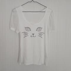 猫顔☆パフスリーブTシャツのサムネイル