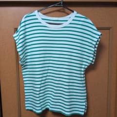 緑と白のストライプ 半袖Tシャツのサムネイル