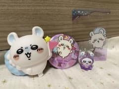 ちいかわパーク モモンガ ライティングマスコット 缶バッジ めじるし ４点セット
