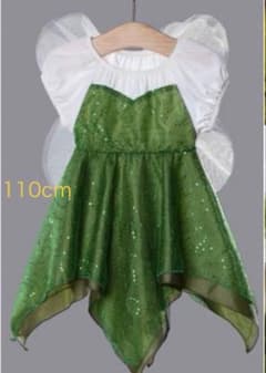 キッズ ドレス ワンピース 110cm グリーン　ハロウィン　ディズニーのサムネイル