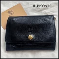 【M☆値下げOK様専用】ILBISONTE イルビゾンテ　折り財布　ブラック　黒のサムネイル