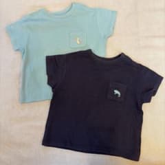 UNIQLO ポケット付きTシャツ2枚セット（95cm以下）のサムネイル