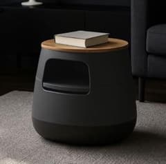 RISU poapelの「動かせるくつろぎ収納ローテーブル」 ダークグレー