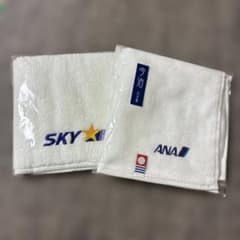 ANA 이마바리 타월 손수건 25 cm×25 cm 스카이 마크 타월 세트