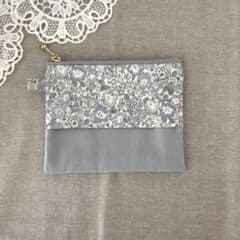 ハンドメイド 花柄 ポケットティッシュケース 小物入れポーチ付きのサムネイル