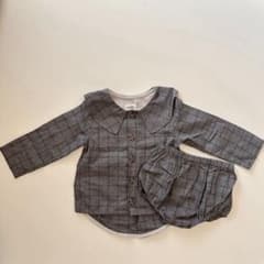 LOIR paris チェック柄 18m ブラウスとブルマセットのサムネイル