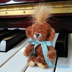 ~＊~yuma　モールベア　モールアート　カフェオレ色　チーキー風ベア(中)のサムネイル