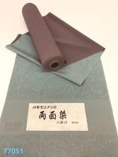 小紋 両面染 伊勢型江戸小紋 墨流し×鮫 共八掛 正絹 反物 T7051 - メルカリ