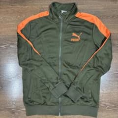 PUMA プーマ トラックジャケット ジャージ カーキ オレンジ - 5
