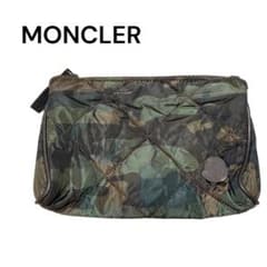 MONCLER モンクレール カモフラ キルティング ナイロンポーチ 良品