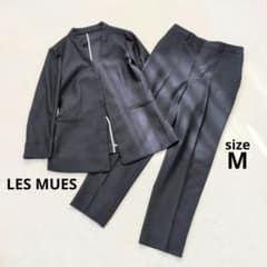 LES MUES Femme 洗える パンツスーツ ノーカラージャケット 紺 - メルカリ