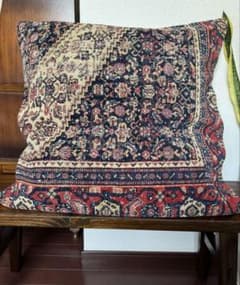 Malayer 大判65×65 クッションカバー　プフ　経年120年　イラン産 Malayer 大判65×65 クッションカバー プフ 経年120年 イラン産 - メルカリ