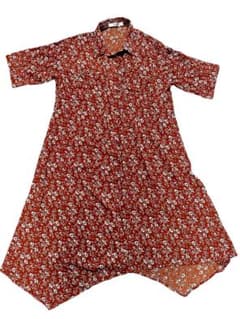 Blue Strive 花柄 半袖ロングシャツ　4Lサイズのサムネイル