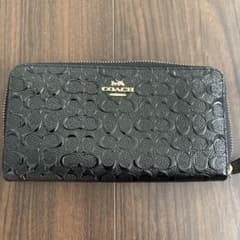 COACH コーチ 長財布 ラウンドファスナー ブラックのサムネイル