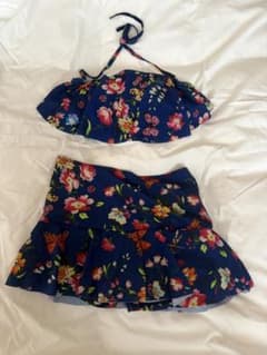 セパレート水着 花柄 蝶々柄 フリルのサムネイル