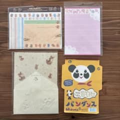 中古】レターセット 平成レトロ さる ねこ カミオジャパン パンダ くま