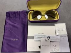GUCCI ラウンド型サングラス ゴールドフレームのサムネイル