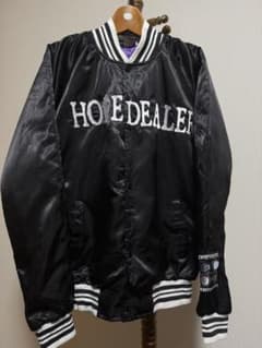 USインディーズ 90sスタイル HOPE DEALER サテンスタジャン 黒紫 