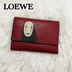 극미 로에베 삼중 지갑 버티컬 지브리 카오나시 한정