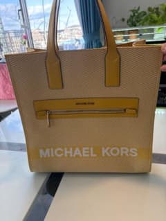 MICHAEL KORS トートバッグ ベージュ/イエロー - メルカリ