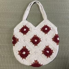 ハンドメイド クロシェ編み グラニーバッグ 花柄のサムネイル