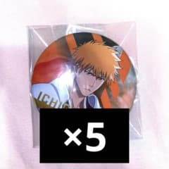 BLEACH 黒崎一護 PLAZA 缶バッジ 5点 - メルカリ