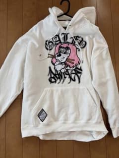 GALFY × キズ きょうのすけ コラボパーカー ホワイト GALFY × キズ きょうのすけ コラボパーカー ホワイト - メルカリ