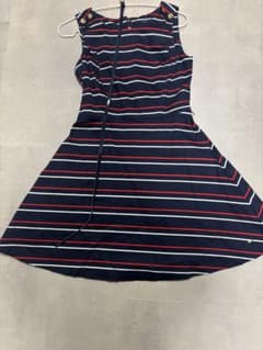 TOMMY HILFIGER ボーダーワンピース ネイビー×レッド×ホワイトのサムネイル