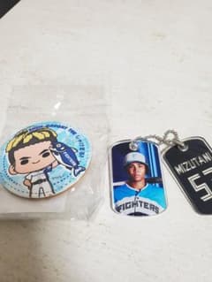 北海道日本ハムファイターズ 水谷瞬 バッジ アクリルキーホルダー ストラップのサムネイル
