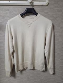 UNIQLO クルーネック スウェット アイボリー Sのサムネイル
