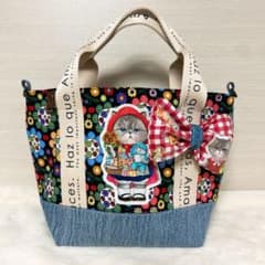 コヤンイサムチョン ハンドメイド リボンチャーム付きトートバッグ