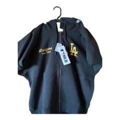 新品未使用MLB ドジャース LAビッグロゴジップパーカー LL ブラックのサムネイル