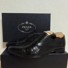 PRADA ブラックレザー ストレートチップ - メルカリ