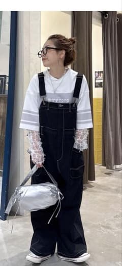 ニコアンド⭐︎ みきてぃさんプロデュースのウェーブサロペット新品タグ付き ニコアンド てぃら チノワークサロペット - メルカリ