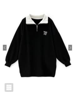 ロゴ刺繍カラーハーフジップ裏起毛スウェット