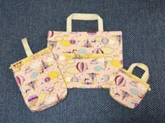 入園バッグセット　入園入学準備　ピンク　プリンセス　メルヘン　夢かわ　ユニコーンのサムネイル