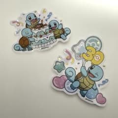 現地完売品【韓国限定】ポケモン 30周年 デコステッカー ゼニガメ